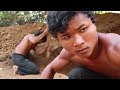 Build House underground Using wood | Primitive technology , Building Skill