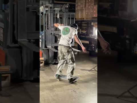 Kickflip front board a forklift‼️ What trick would you try? #skateboardingisfun #skateclipsdaily
