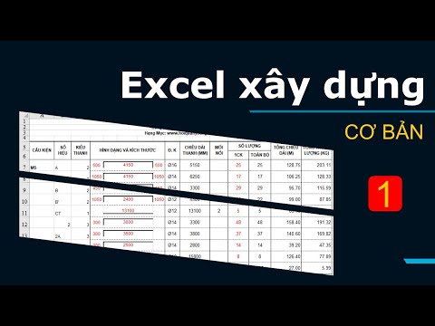 Học Excel căn bản Xây dựng phần 1