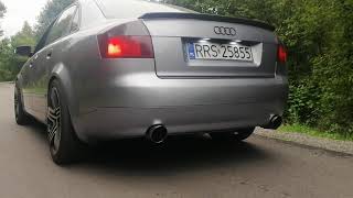 Audi A4 B6 2.5 Tdi V6 Exhaust Sound No Muffler Exhaust Straight Pipe With X-Pipe