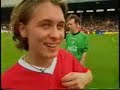 Mark Owen & Robbie Williams playing football