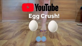 Messy Fun Crushing 2 Eggs Under Feet
