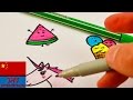DIY 手工设计 超级 可爱 cute 简易 简笔画 涂鸦 花纹 绘画 西瓜 冰激凌 甜点 独角兽 展示