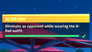 Eliminate An Opponent While Wearing The 8-Ball Outfit - Fortnite Alter E.g.o. Challenges