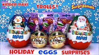 Holiday Surprises Trolls Blind Bags Kinder MAXI Egg Surprizamals Toys Edition 6 4