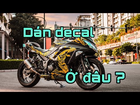 Minh Biker dán decal moto ở đâu ? Quá trình dán một bộ tem thiết kế cho moto