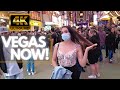 Fremont Street Las Vegas [4K] - at night crazy busy!