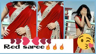 Hot Girl In Red Saree Dance Video