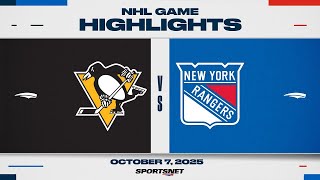 Nhl Highlights Penguins Vs. Rangers - October 7, 2025
