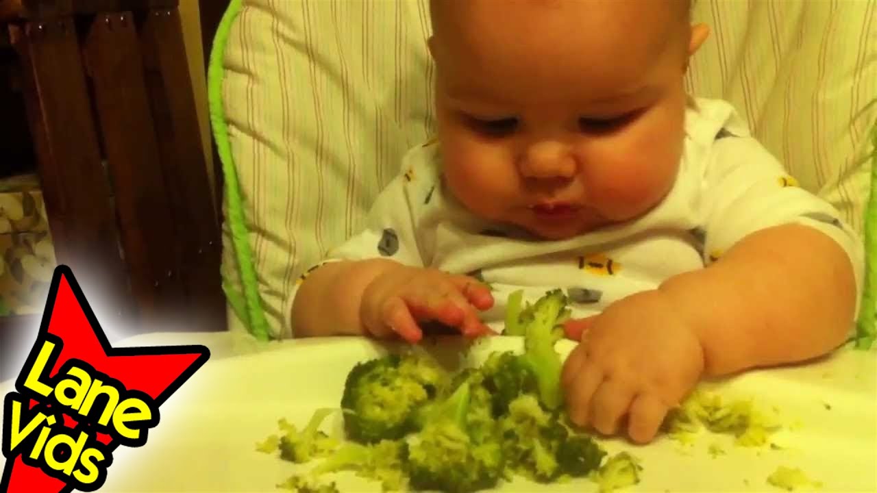 5 Month Old Eats Broccoli - Day 4 - Baby-led Weaning (BLW ...