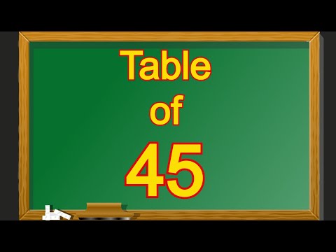 Table of 45 | Multiplication Table Forty Five | 45 ka Table | 45 ka Pahada | English me 45 ka Pahada