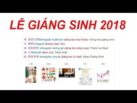 Học tiếng Trung chủ đề "LỄ GIÁNG SINH 2018"