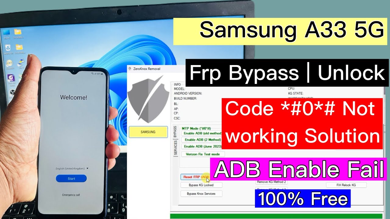 Samsung A33 5G Frp Bypass Adb Enable Fail | Samsung a33 Samsung A33 5G Frp Bypass Adb Enable Fail | Samsung a33