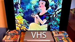 Videotape With Cartoon Snow White And The Seven Dwarfs On Vhs. From The Disney Collection, 1937