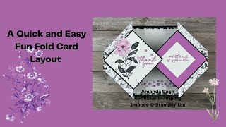 Beautiful Fun Fold Card--Super Easy