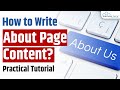 How to Write About Us Page Content? Website About Page Tips & Examples | Tutorial