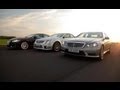 2010 Mercedes-Benz E63 AMG vs. Cadillac CTS-V, Jaguar XFR - Car and Driver