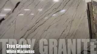 White Macaubas Granite Countertop by Troy Granite