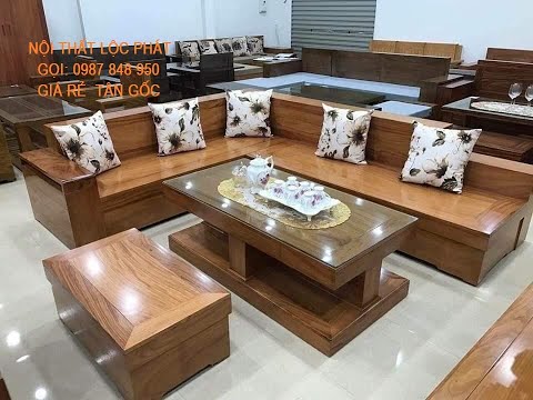 Bàn ghế Nội Thất phòng khách đẹp năm 2020 | Bàn ghế Nội Thất Sofa gỗ phòng khách