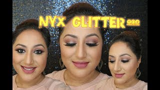 Glitter Eye Makeup Using NYX Glitter ** B Beautiful by Binita **