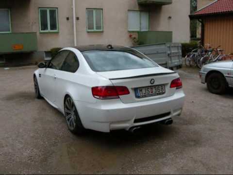 bmw m3 e92 hartge starting up 520 HK revving and accelerating 0100 km h in