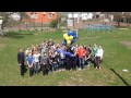 Video Korostyshiv Humanitarian Gymnasia 5 Живий логотип та запуск кульок