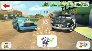 Cars Fast As Lightning Mcqueen Dinoco Chick Hicks End His Retrack Races Easily Hd Gameplay