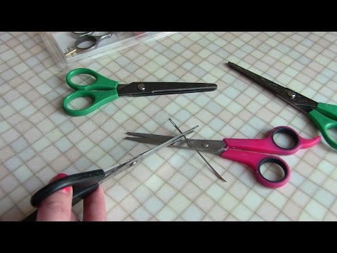 Как заточить ножницы своими руками видео