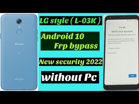 LG style ( L-03K ) Android 10, Google account frp bypass LG style ( L-03K ) Android 10, Google account frp bypass