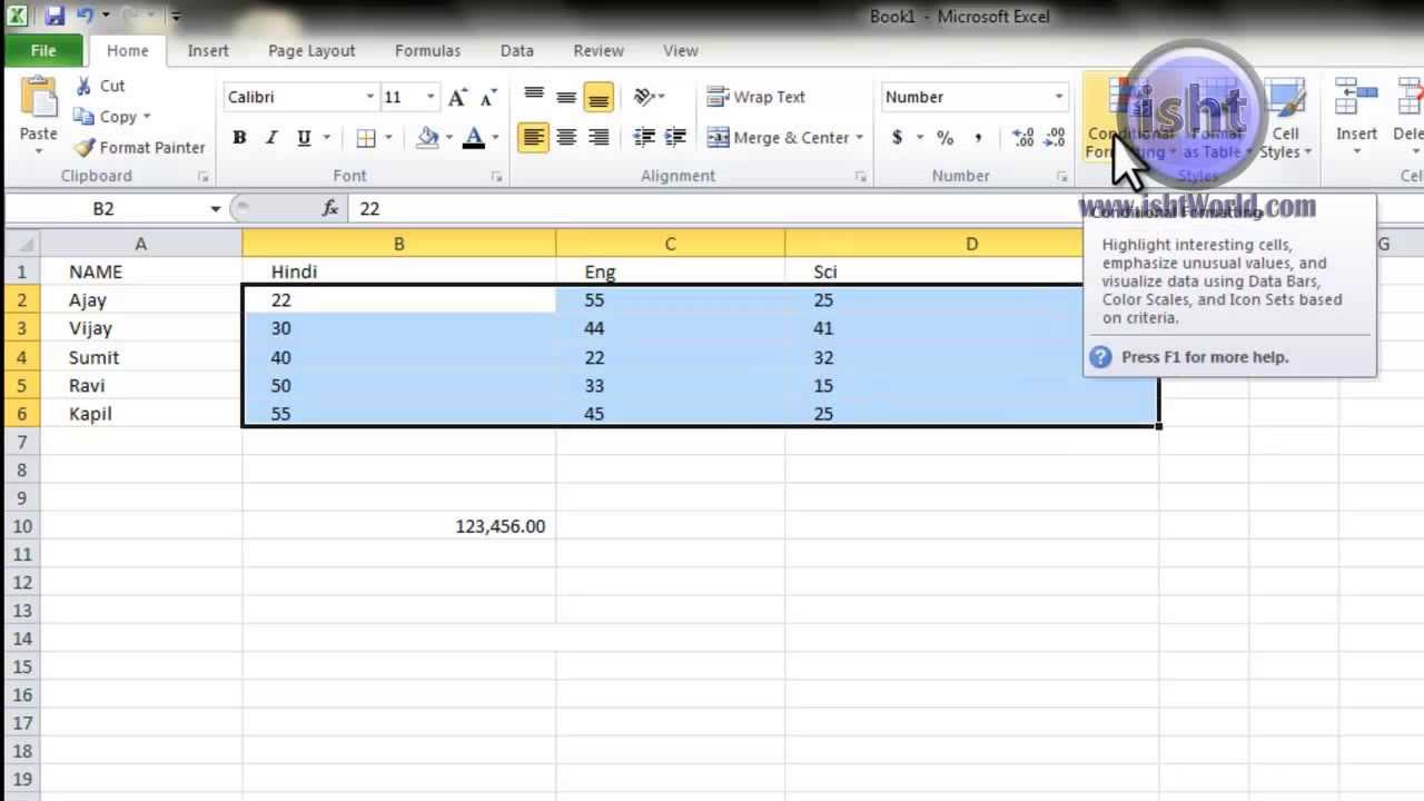 MS EXCEL 2010