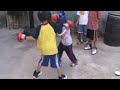 girl kicks little boy but...lol pt.1