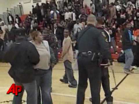 Raw Video Basketball Brawl Overwhelms Police