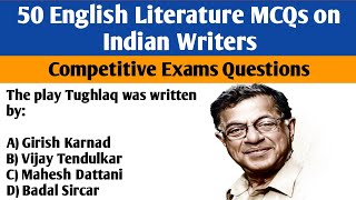 English Literature Mcqs Indian Writers Ugc Net, Kset, Pgtrb, Jkpsc Compeive Exam Preparation