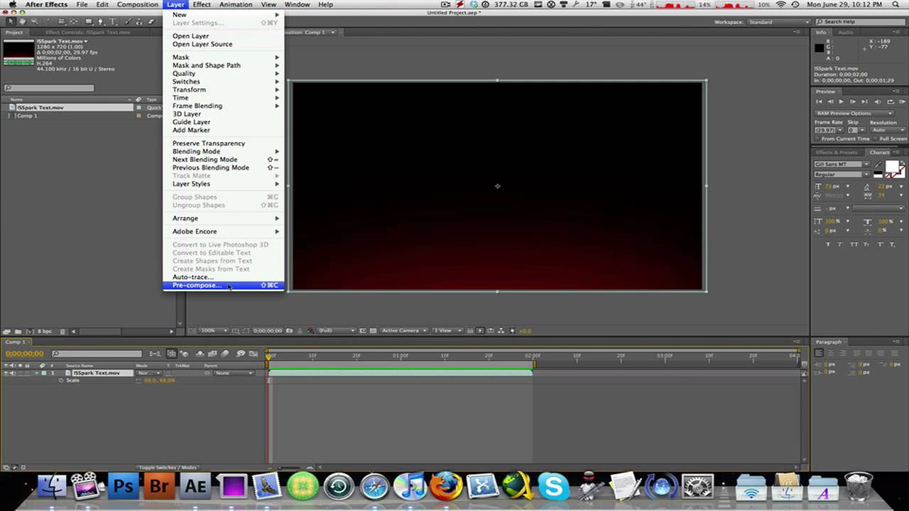 after effects 2014 how to speed up a video