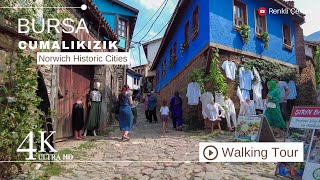 4K Bursa Cumalıkızık Village Walking Tour | Turkey Walk 2023
