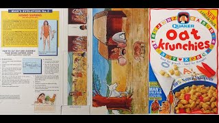 Oat Krunchies Mans Evolution Model Cut Outs 1992