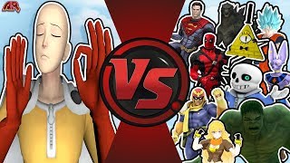 One Punch Man VS The World (Saitama vs Goku, Beerus, Superman, Hulk, Bill Cipher Sans) OPM Animation