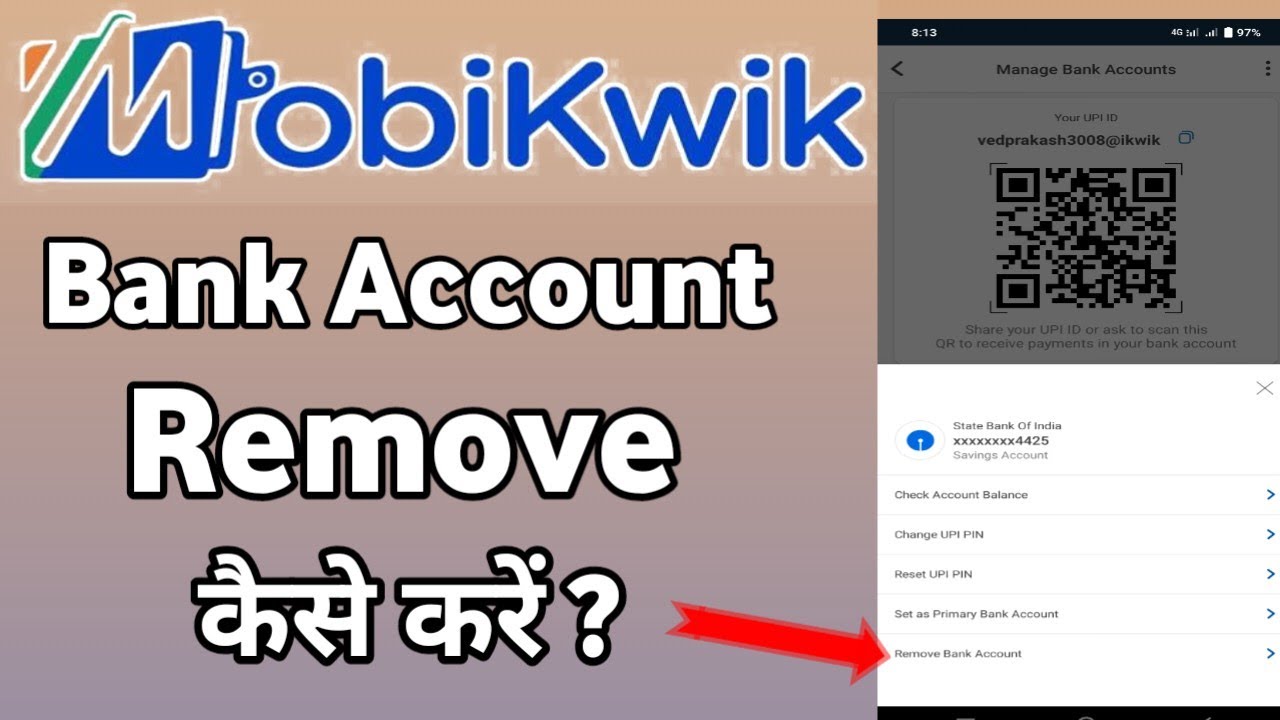 Mobikwik bank account remove kaise karen | how to remove Mobikwik bank account remove kaise karen | how to remove