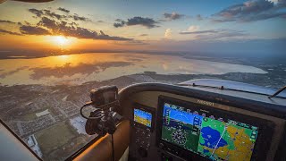 Flying into the Sunset 🌅 Venice to Orlando after Dinner 🎣🍤🦐