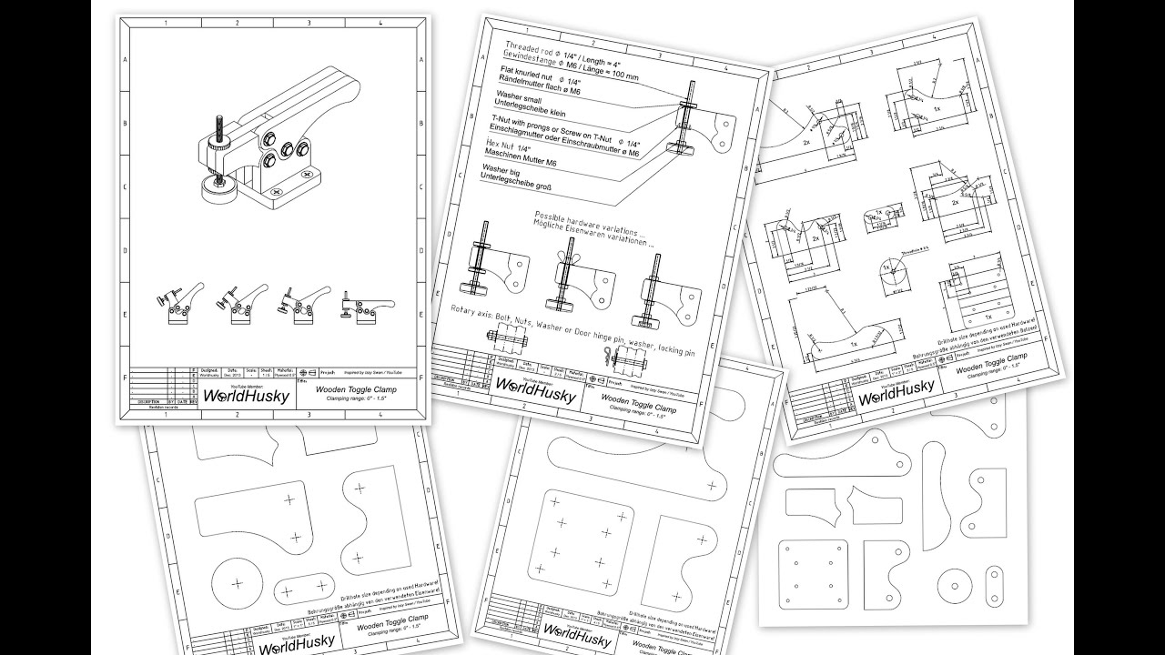 QCAD Tutorial Rotate, Move/Copy Tools (incl. Toggle Clamp Plans) YouTube