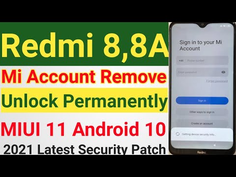 Redmi 8, 8A Mi Account Remove Permanently | All Xiaomi Redmi 8, 8A Mi Account Remove Permanently | All Xiaomi