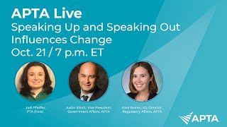 Apta Live Speaking Up And Speaking Out Influences Change