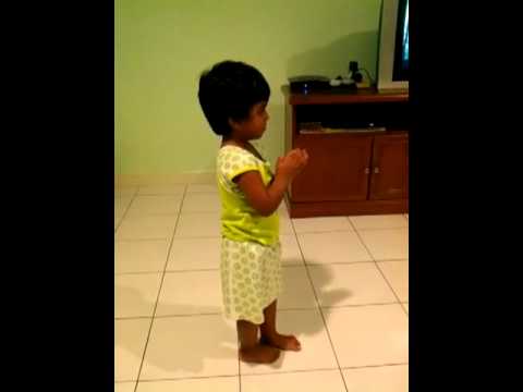 3 year baratha natyam for daddy mummy villu song
