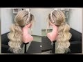 Low ponytail hairstyle tutorial. Bridal hairstyle