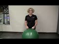 Stability Ball Shoulder Extension Exercise by Laurie Nuyens
