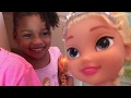 Don't Touch The Toilet! Elsa &amp; Anna Toddlers Bedtime Brushing...