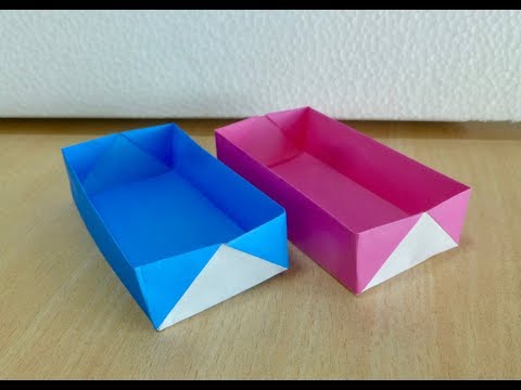 Cách làm hộp hình chữ nhật. Origami. Nghệ thuật gấp giấy.