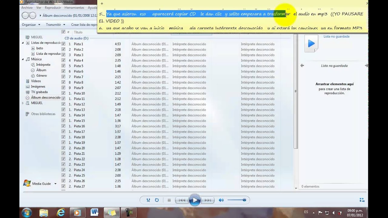 COMO CONVERTIR UN CD A MP3 como convertir un cd a mp3: