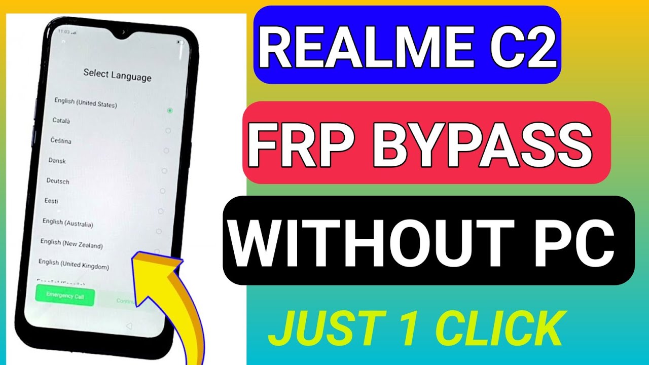 Realme C2(RMX1941)Android 9/1 Click Frp Bypass Without Realme C2(RMX1941)Android 9/1 Click Frp Bypass Without
