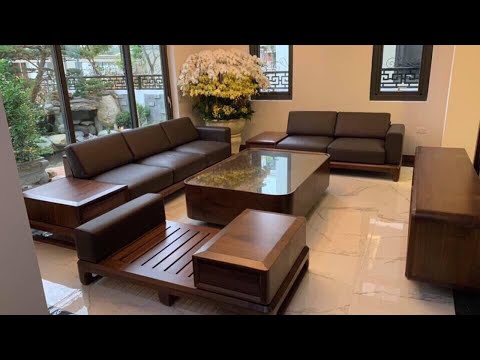Những bộ bàn ghế gỗ đẹp nhất cho phòng khách thêm sang trọng